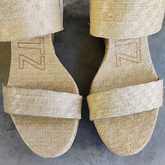 Schutz Tarla Platform Wedge Sandals Womens 8.5B Straw Raffia Tropical Vacation - Picture 6 of 15